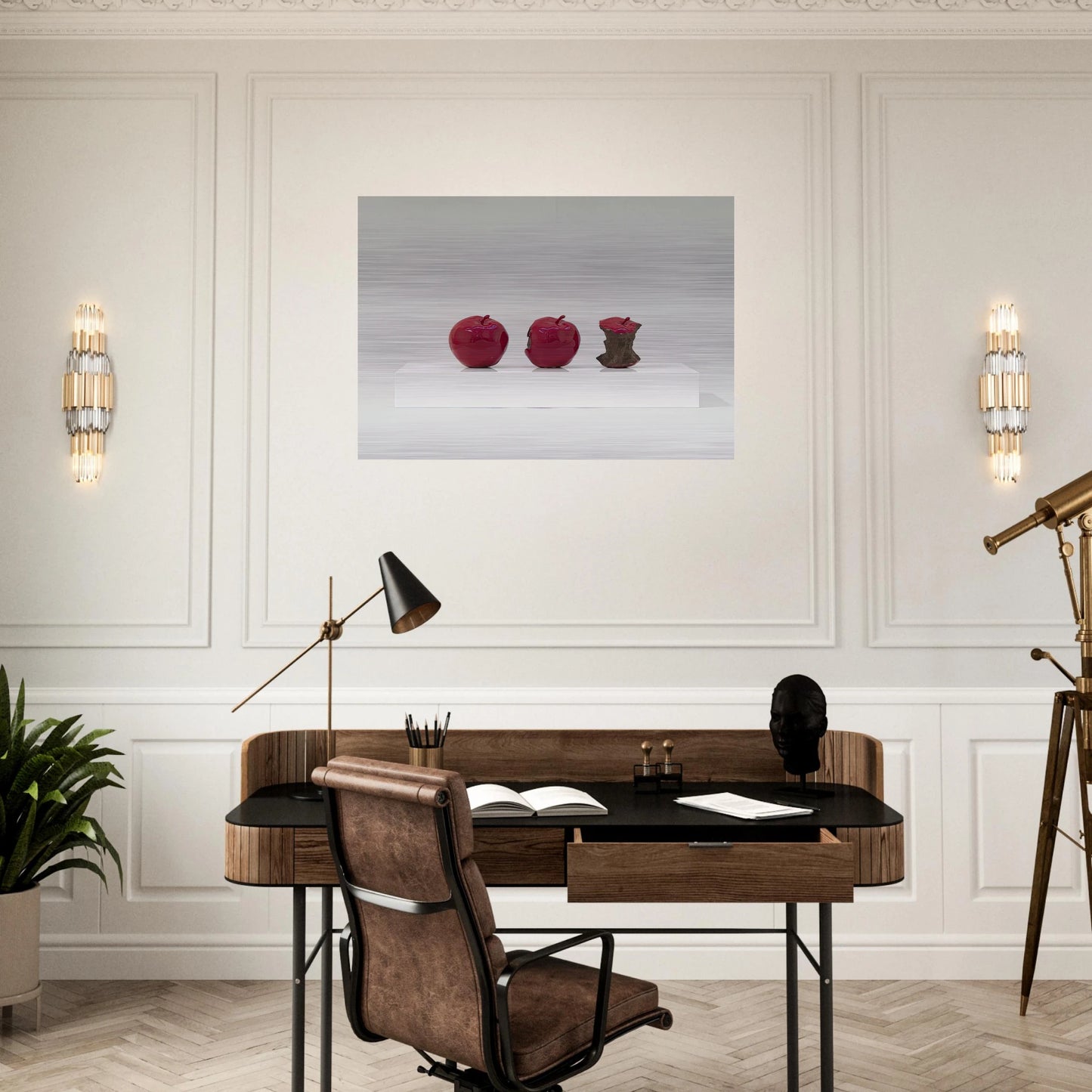 2 Minutes 33 Seconds Red - 1962 - Billy Apple Brushed Aluminum Print - 70x100 cm / 28x40 inches | Billy Apple Aluminum Print | Billy Apple Prints