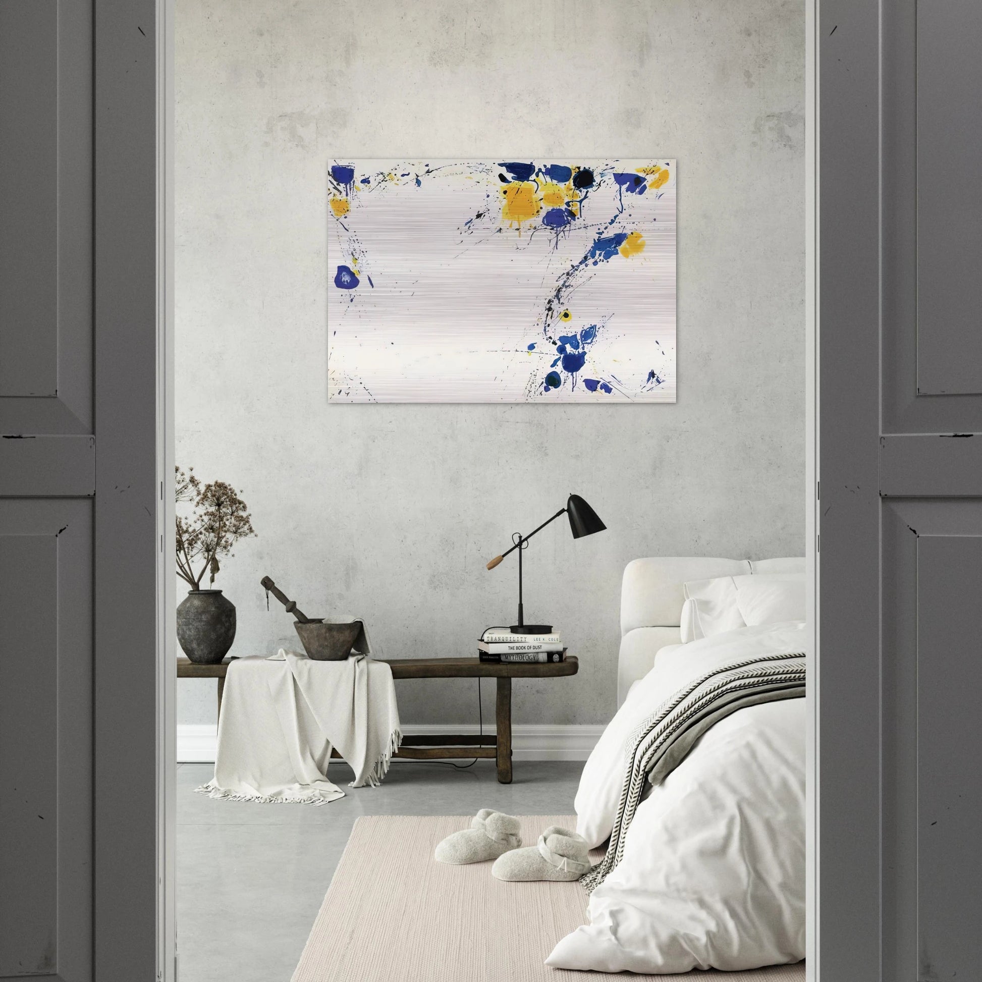 Foot Print - Sam Francis Brushed Aluminum Print - 70x100 cm / 28x40 inches | Sam Francis Aluminum Print | Sam Francis Prints