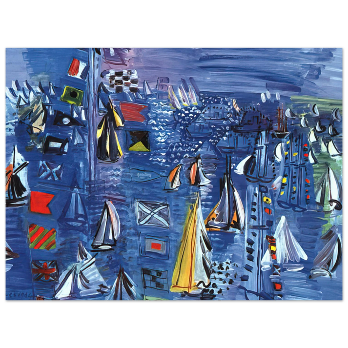 Raoul Dufy - REGATTA AT COWES 1934  75x100 cm / 30x40inches Fine Art Poster