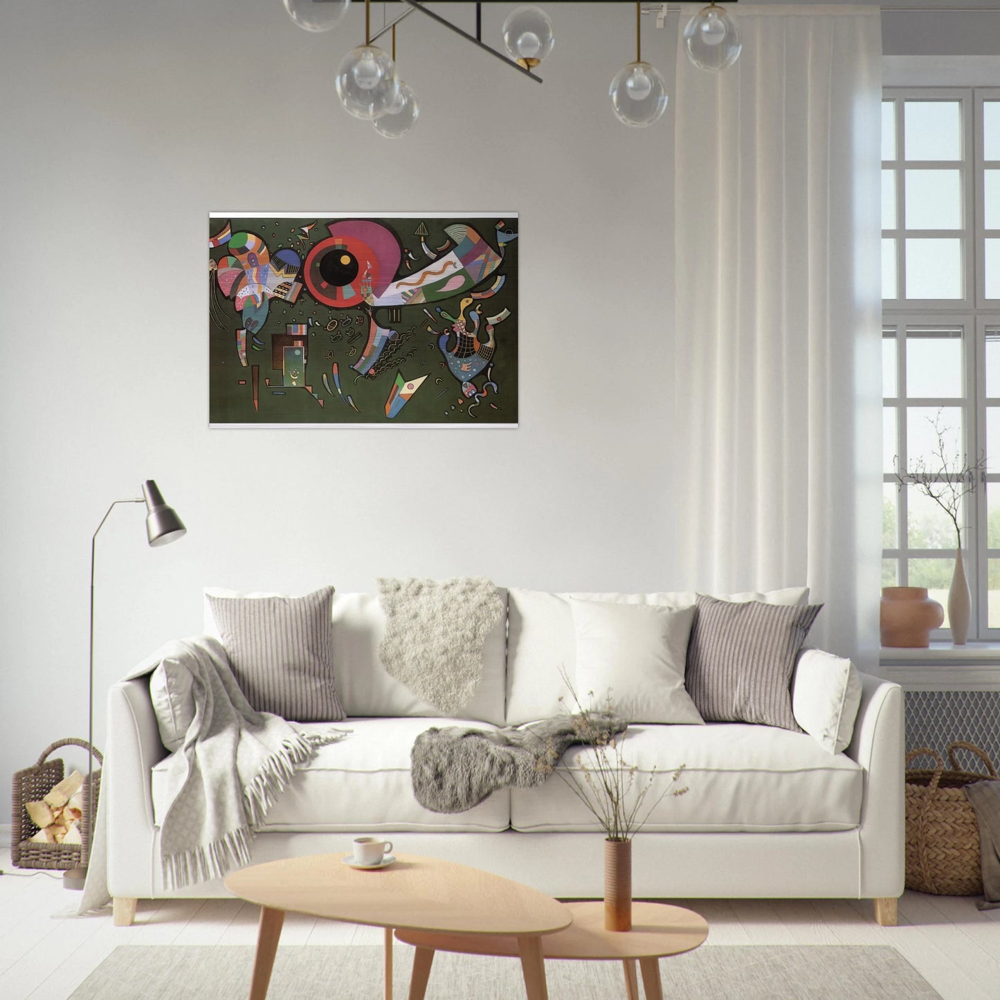 AROUND THE CIRCLE 1940 - Wassily Kandinsky Brushed Aluminum Print - 70x100 cm / 28x40 inches | Wassily Kandinsky Aluminum Print | Wassily Kandinsky Prints