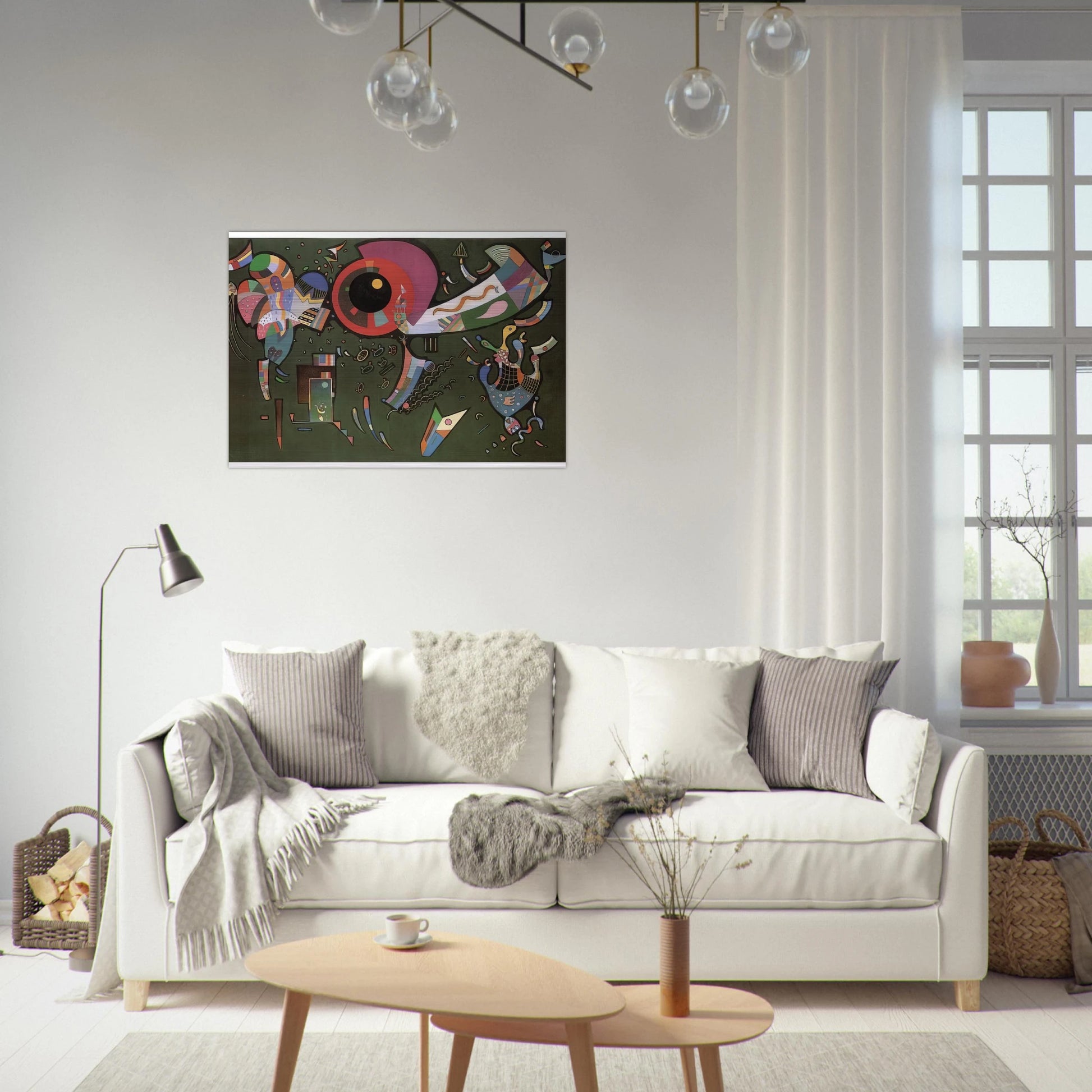 AROUND THE CIRCLE 1940 - Wassily Kandinsky Brushed Aluminum Print - 70x100 cm / 28x40 inches | Wassily Kandinsky Aluminum Print | Wassily Kandinsky Prints