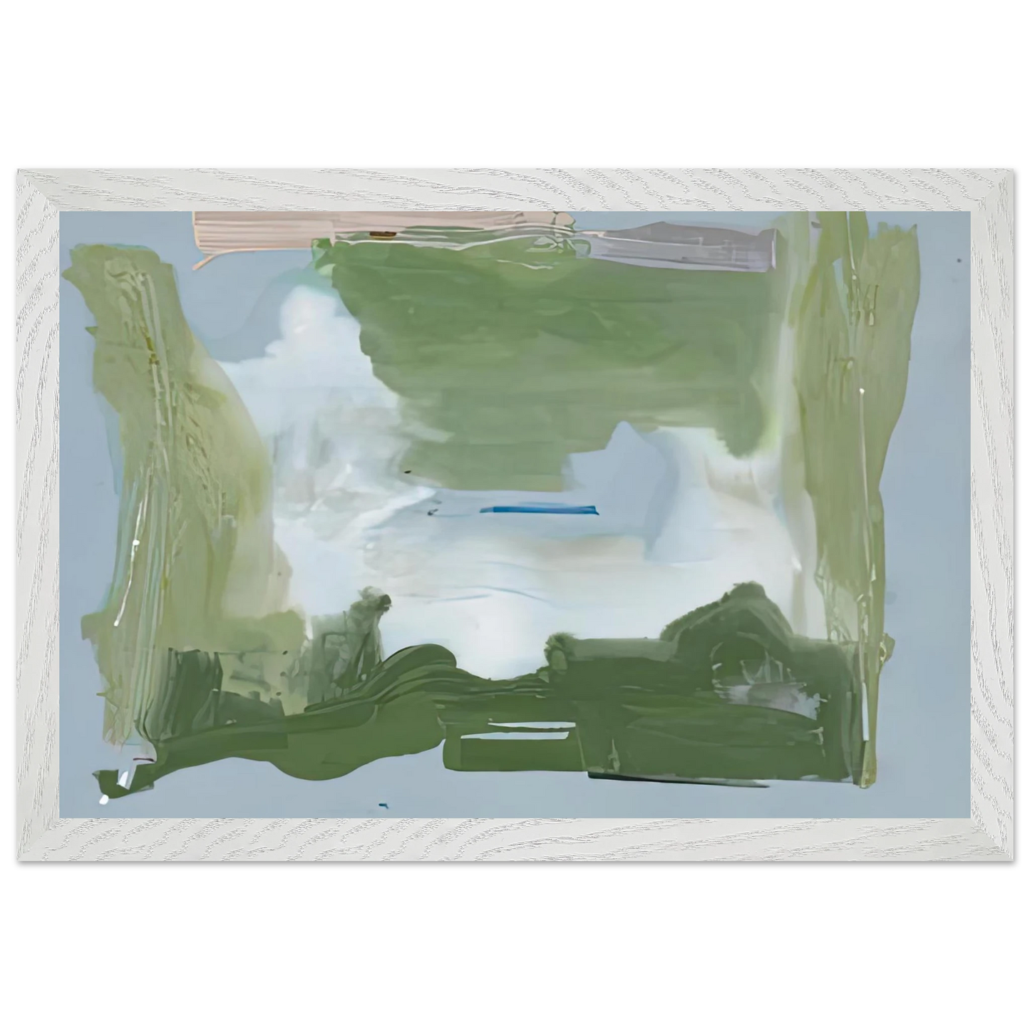 Helen Frankenthaler - Lush Spring, 1975- Wall Art - 60x80 cm / 24x32 inches - Premium Wooden Framed Poster With Fine Art Paper-canvas - Black frame