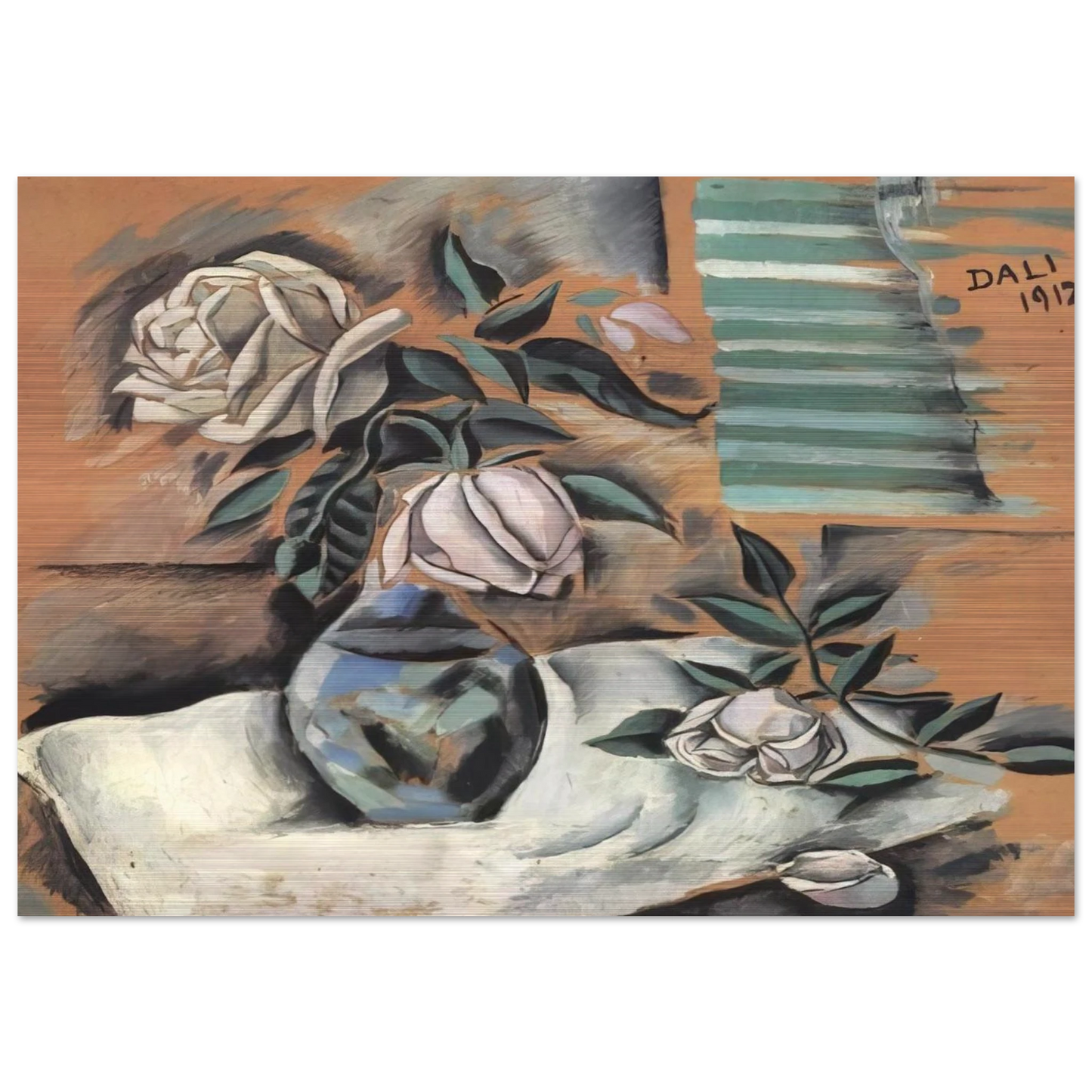 BOUQUET L IMPORTANT C EST LA ROSE - Salvador Dali Brushed Aluminum Print - 70x100 cm / 28x40 inches | Salvador Dali Aluminum Print | Salvador Dali Prints