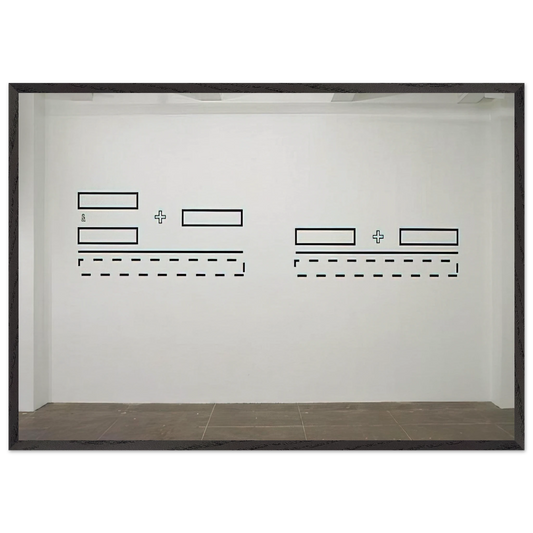 Untitled - 1991 N4 - Lawrence Weiner 70x100 cm / 28x40 inches Framed Art Print – Black Wooden Frame