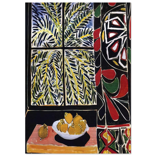 INTERIOR WITH EGYPTIAN CURTAIN 1948 - Henri Matisse Brushed Aluminum Print - 70x100 cm / 28x40 inches | Henri Matisse Aluminum Print | Henri Matisse Prints
