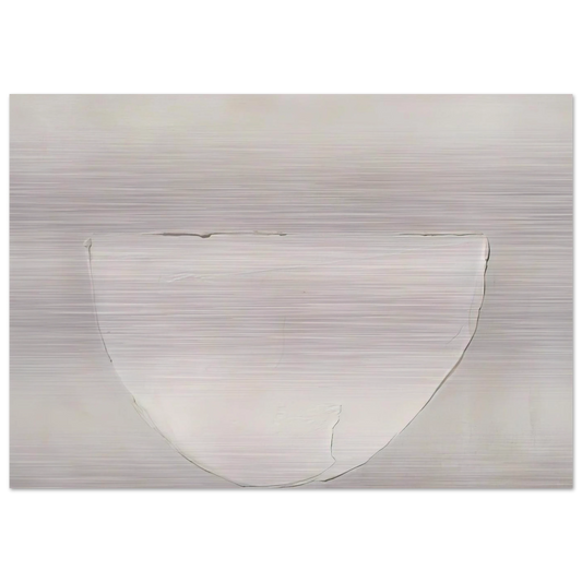 Bowl White on Grey - 1962 - William Scott Brushed Aluminum Print - 70x100 cm / 28x40 inches | William Scott Aluminum Print | William Scott Prints