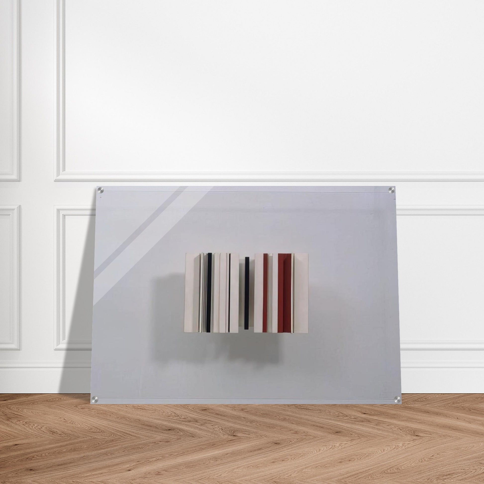 RELIEF CONSTRUCTION IN WHITE BLACK AND MAROON 1963 - Victor Pasmore Acrylic Print - 70x100 cm / 28x40″ inches