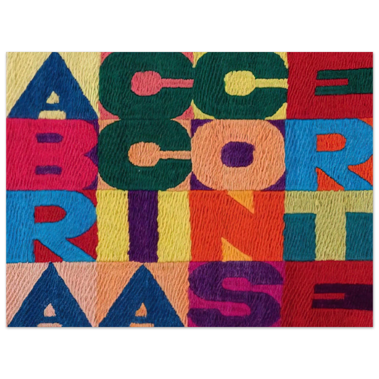 Alighiero Boetti - A BRACCIA CONSERTE 1994  75x100 cm / 30x40inches Fine Art Poster