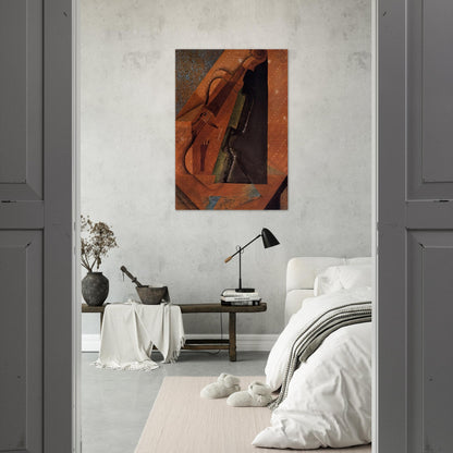 THE VIOLIN 1914 - Juan Gris Brushed Aluminum Print - 70x100 cm / 28x40 inches | Juan Gris Aluminum Print | Juan Gris Prints