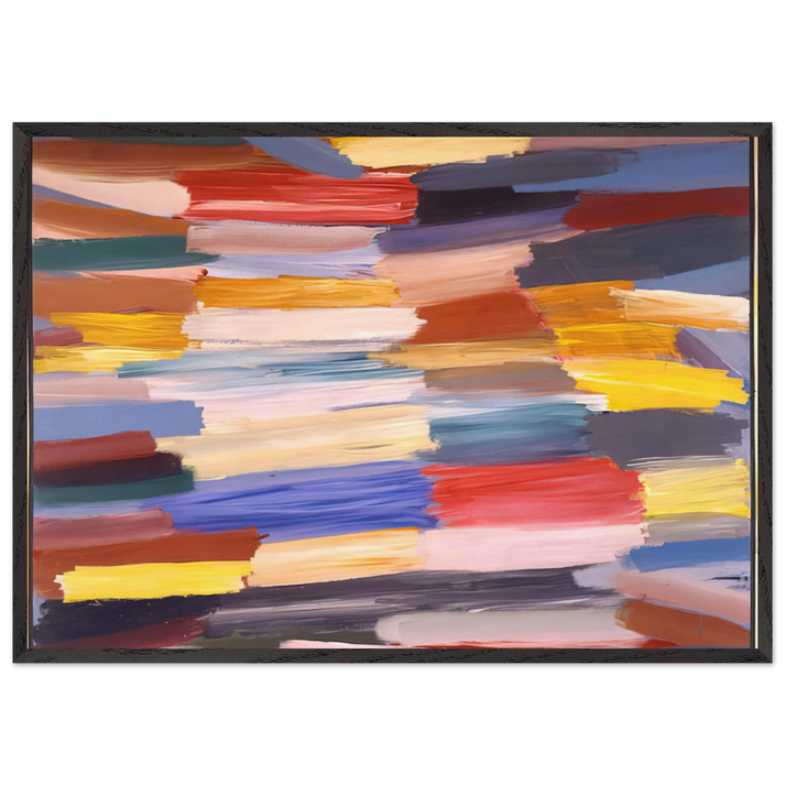 Something Else - 1967 - Ronnie Landfield 70x100 cm / 28x40 inches Framed Art Print – Black Wooden Frame