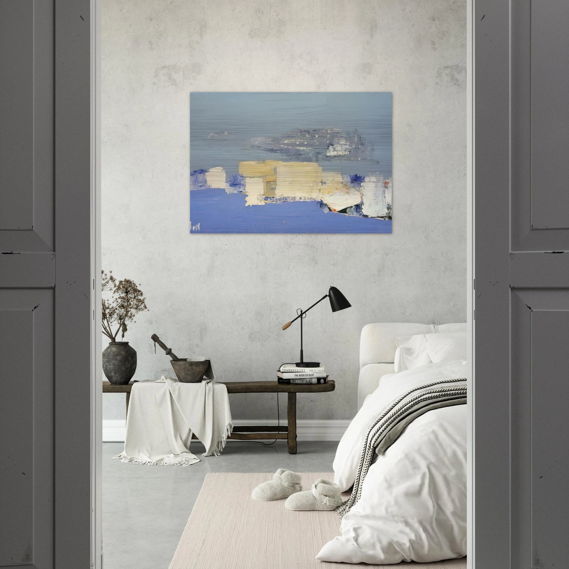 Paysage méditerranéen - Art Informel - Nicolas de Stael Brushed Aluminum Print - 70x100 cm / 28x40 inches | Nicolas de Stael Aluminum Print | Nicolas de Stael Prints
