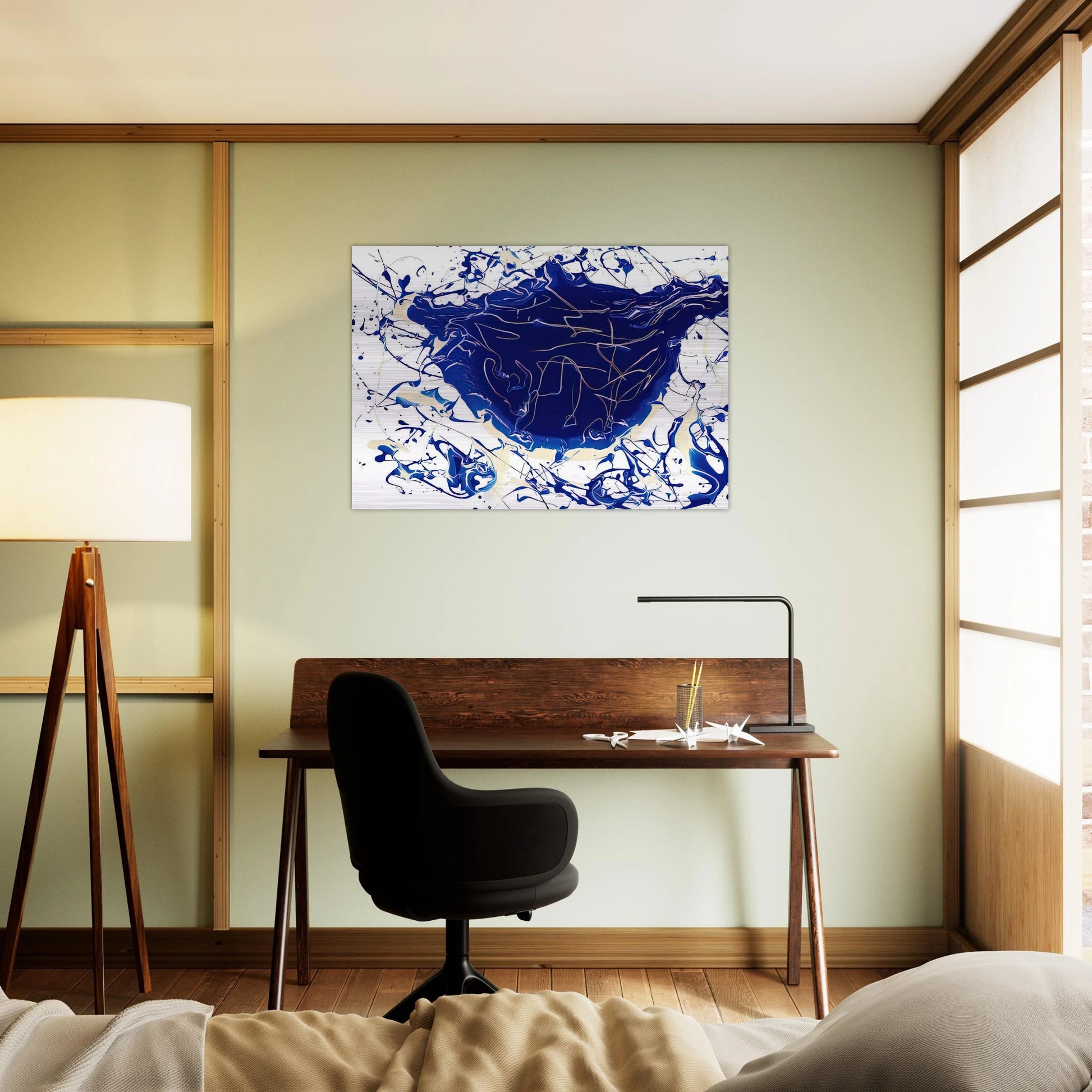 Untitled  SFP92-15 SFF1671  - Sam Francis Brushed Aluminum Print - 70x100 cm / 28x40 inches | Sam Francis Aluminum Print | Sam Francis Prints