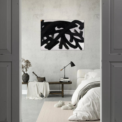 Brou de noix sur papier 48 x 62,5 cm, 1946 - 1946 - Pierre Soulages Brushed Aluminum Print - 70x100 cm / 28x40 inches | Pierre Soulages Aluminum Print | Pierre Soulages Prints