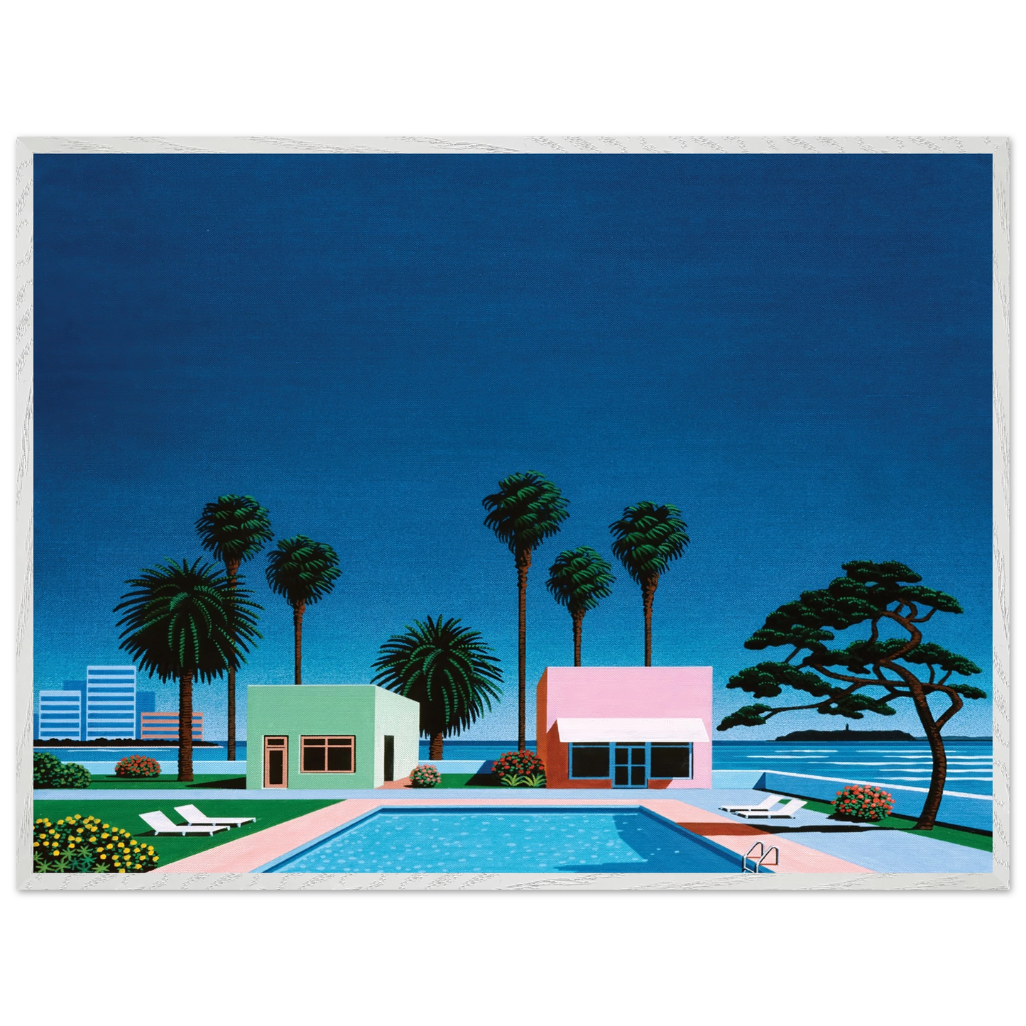 Hiroshi Nagai - Pacific Breeze Wall Art - 30x40 cm / 12x16 inches - Fine Art Poster - -