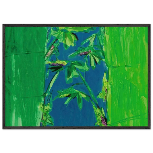Early Summer - 1980 - Walasse Ting 70x100 cm / 28x40 inches Framed Art Print – Black Wooden Frame