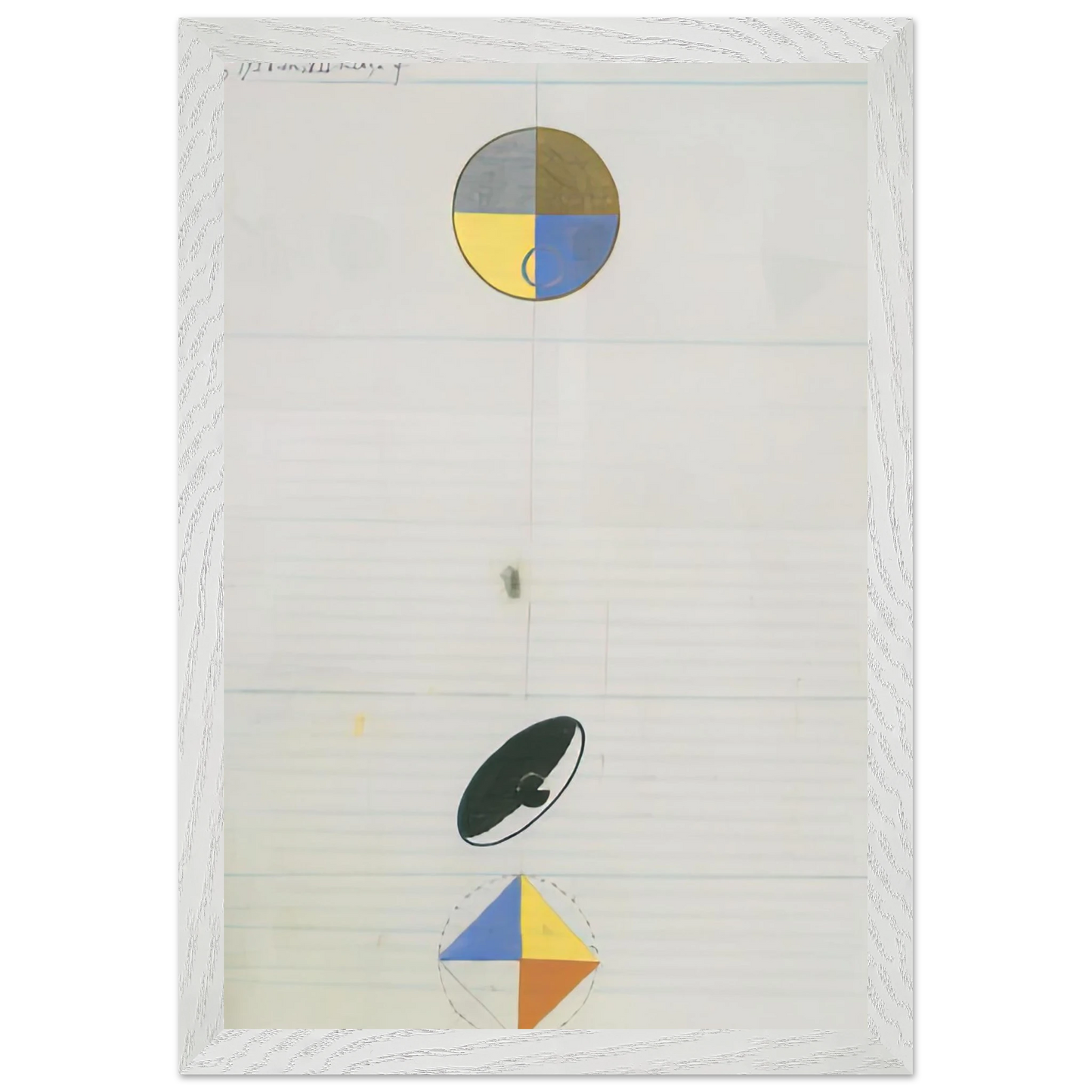 Hilma af Klint - SERIES NO VII NO 3F 1920 Wall art - 20x25 cm / 8x10 inches - Premium Wooden Framed Poster With Fine Art Paper - Wood frame