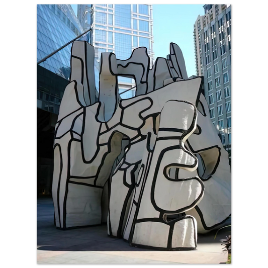 Jean Dubuffet - MONUMENT WITH STANDING BEAST 1984  75x100 cm / 30x40inches Fine Art Poster