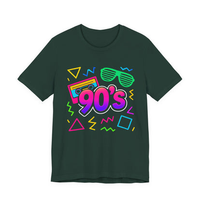 Música de la vieja escuela de los 90: ambiente arcade, clásico vintage de los 90. Camiseta retro de los 90 con la frase "Amo los años noventa".