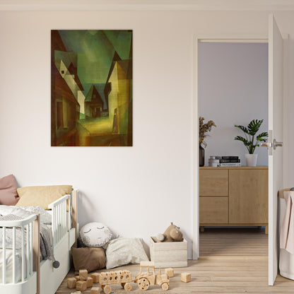 GABERNDORF II 1924 - Lyonel Feininger Brushed Aluminum Print - 70x100 cm / 28x40 inches | Lyonel Feininger Aluminum Print | Lyonel Feininger Prints
