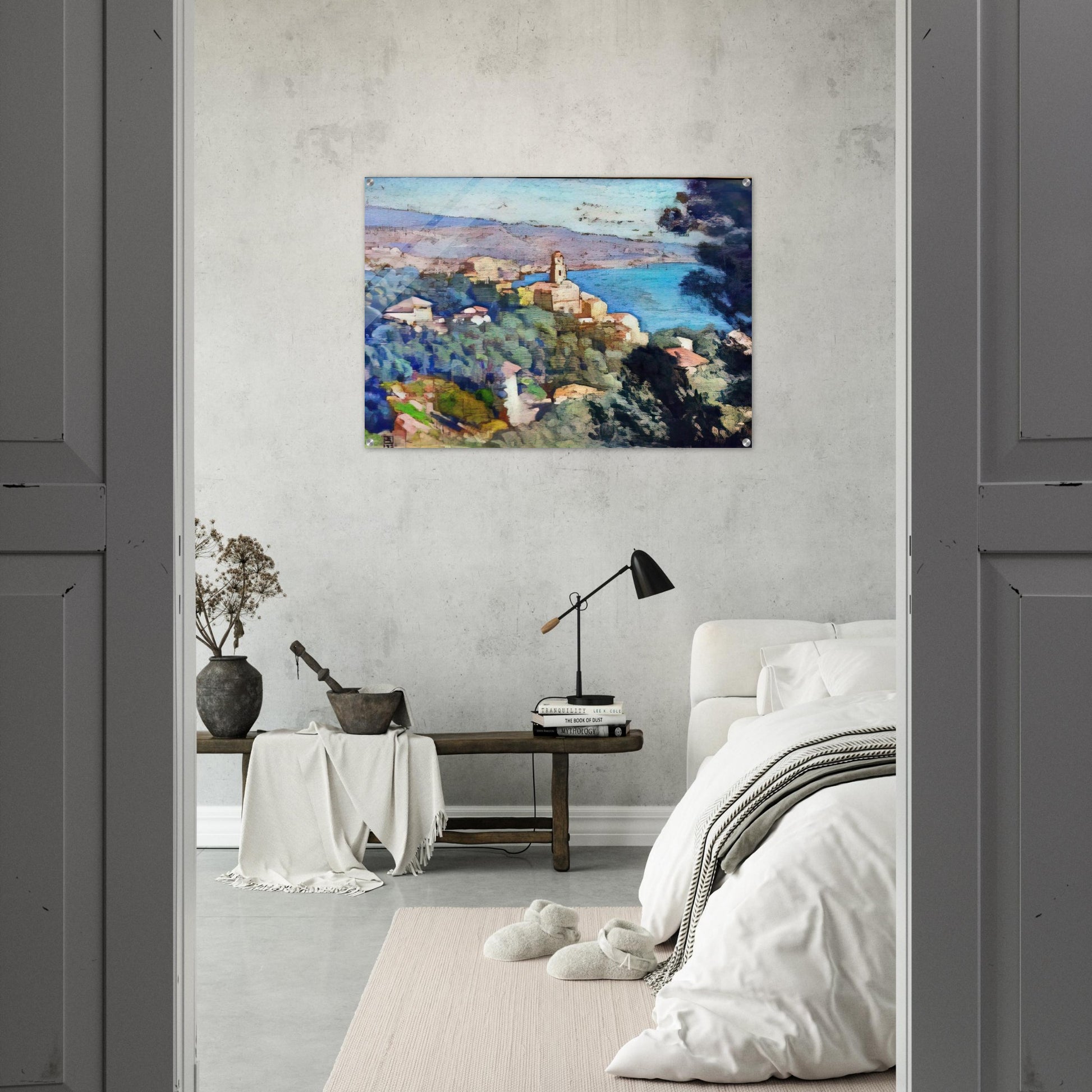MORTULA AT GRIMALDI - Theo van Rysselberghe Acrylic Print - 70x100 cm / 28x40″ inches