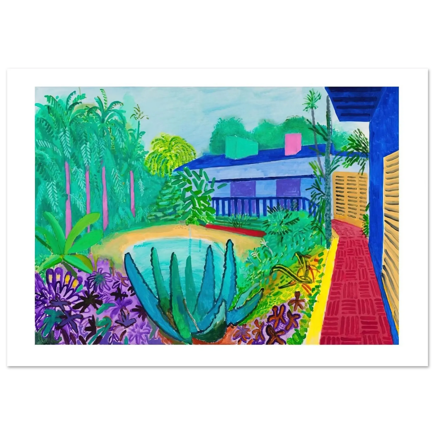 David Hockney - David Hockney Wall art - 30x45 cm / 12x18 Inches - Premium Wooden Framed Poster With Fine Art Paper - Black frame