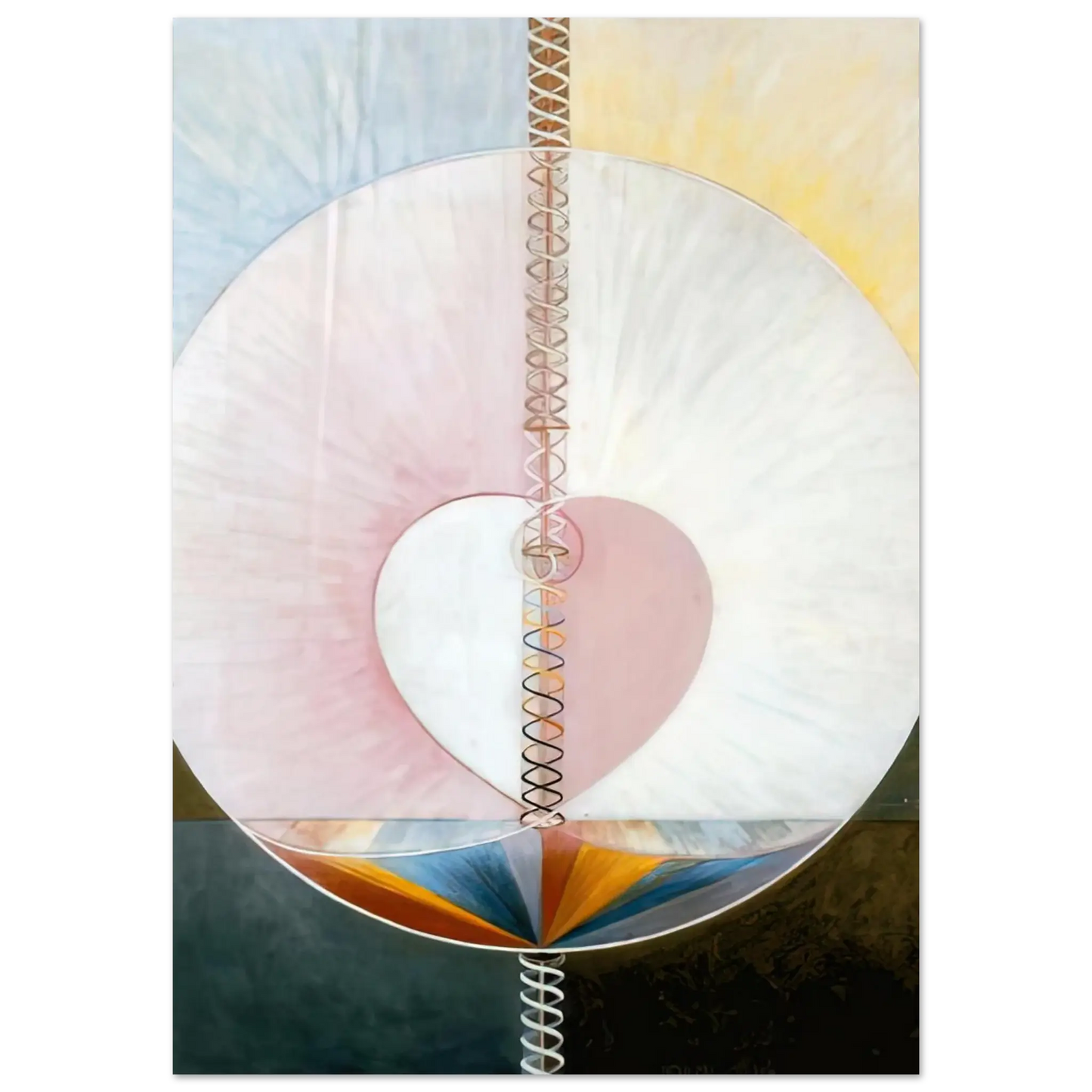 Hilma af Klint - WHAT A HUMAN BEING IS 1910 Wall art - 50x50 cm / 20x20 Inches - Fine Art Poster - -
