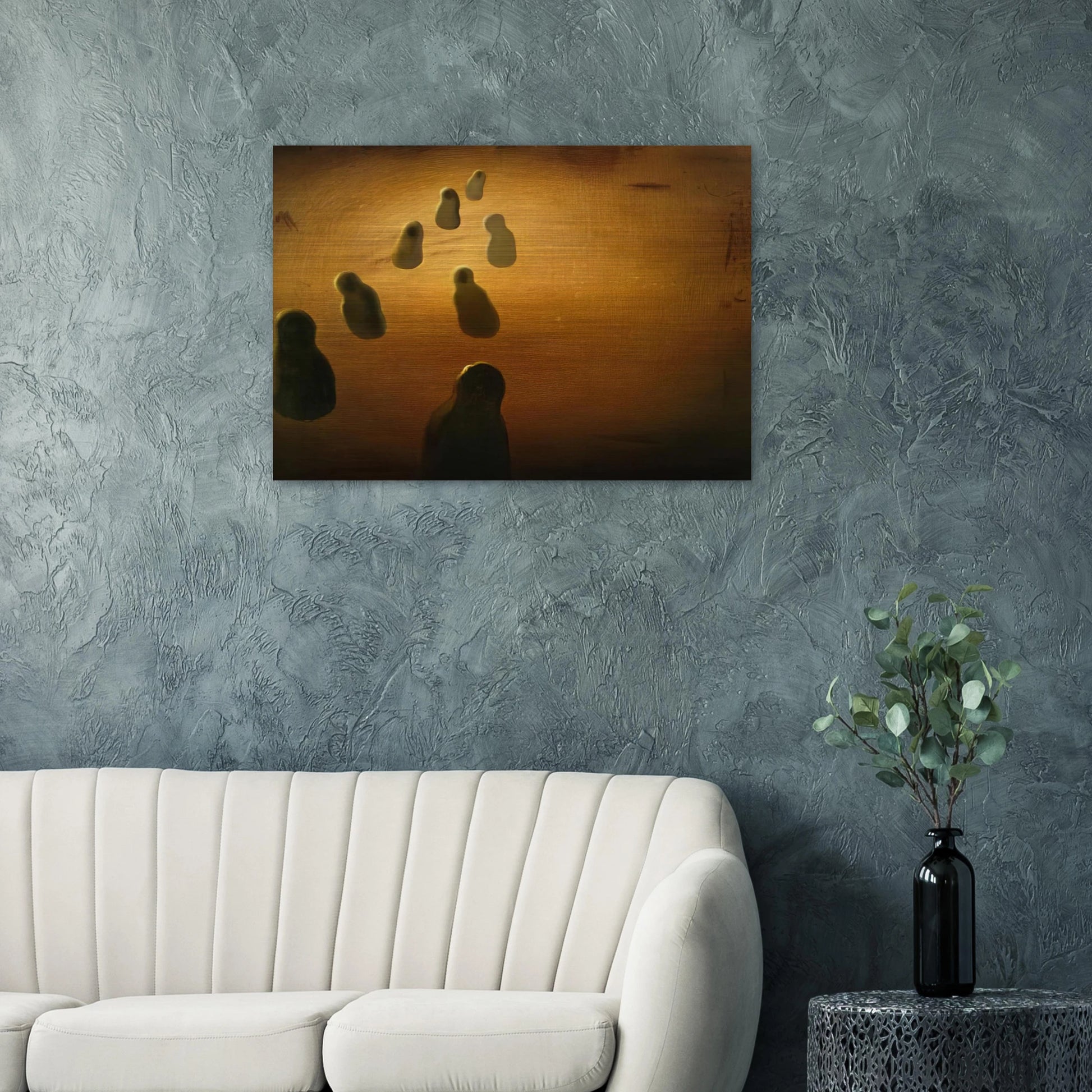STUDY FOR DEOXYRIBONUCLEIC ACID ARABS - Salvador Dali Brushed Aluminum Print - 70x100 cm / 28x40 inches | Salvador Dali Aluminum Print | Salvador Dali Prints