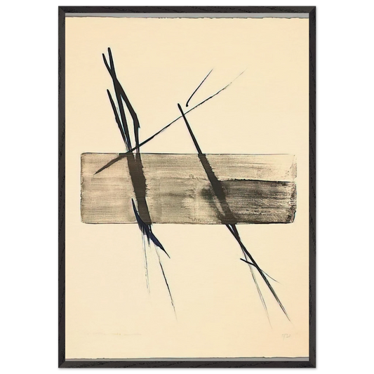 Beyond - Abstract Expressionism - Toko Shinoda 70x100 cm / 28x40 inches Framed Art Print – Black Wooden Frame