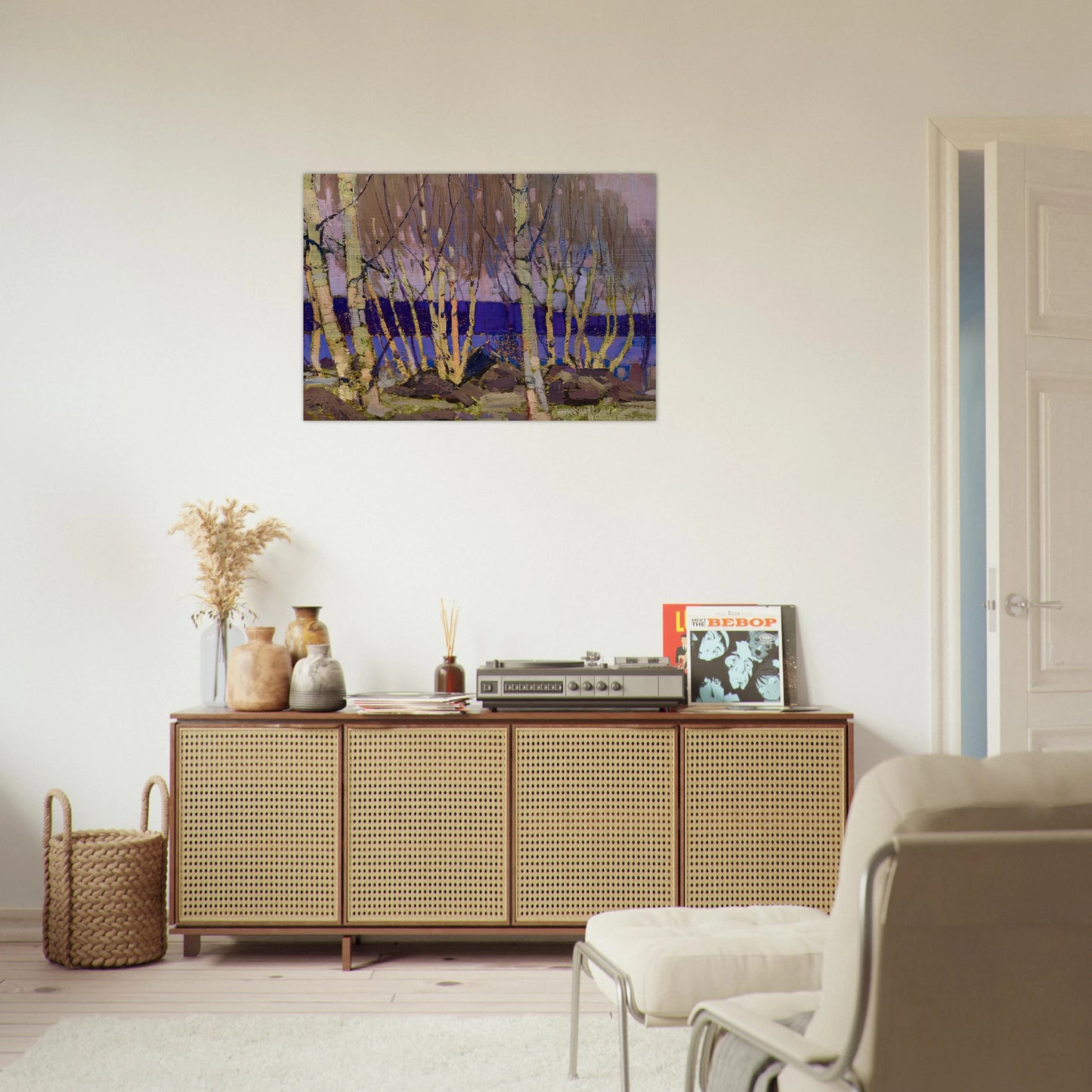 EVENING CANOE LAKE 1916 - Tom Thomson Brushed Aluminum Print - 70x100 cm / 28x40 inches | Tom Thomson Aluminum Print | Tom Thomson Prints