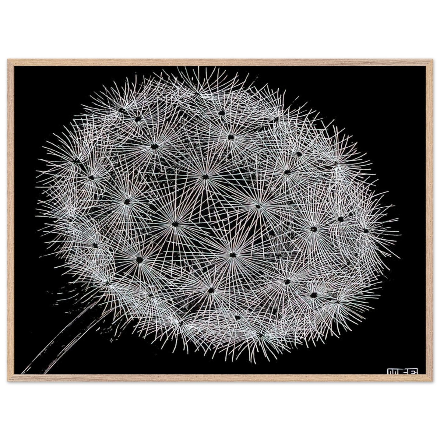 MC Escher - BLOWBALL II Wall Art - 30x40 cm / 12x16 inches - Premium Wooden Framed Poster With Fine Art Paper-canvas - Black frame
