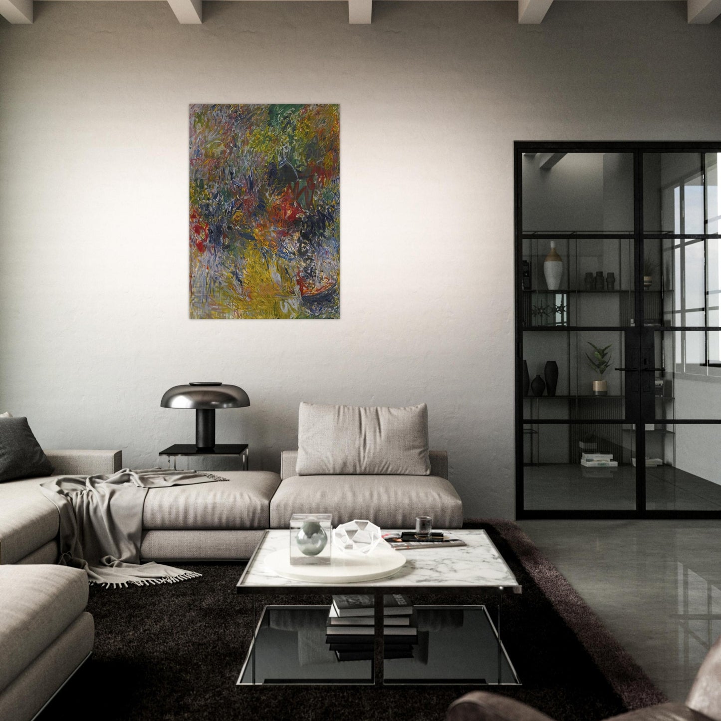 ROSELAND 1959 - Milton Resnick Brushed Aluminum Print - 70x100 cm / 28x40 inches | Milton Resnick Aluminum Print | Milton Resnick Prints