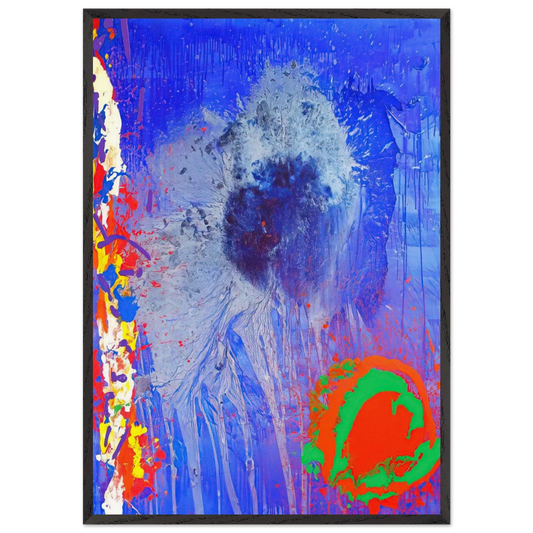 Life and Love - 2010 - John Hoyland 70x100 cm / 28x40 inches Framed Art Print – Black Wooden Frame