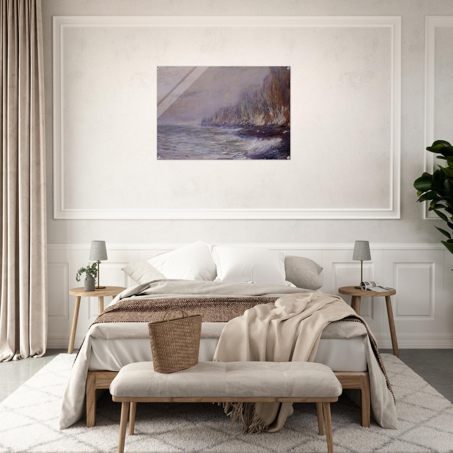 The Effect of Fog near Dieppe - claude monet Acrylic Print - 70x100 cm / 28x40″ inches