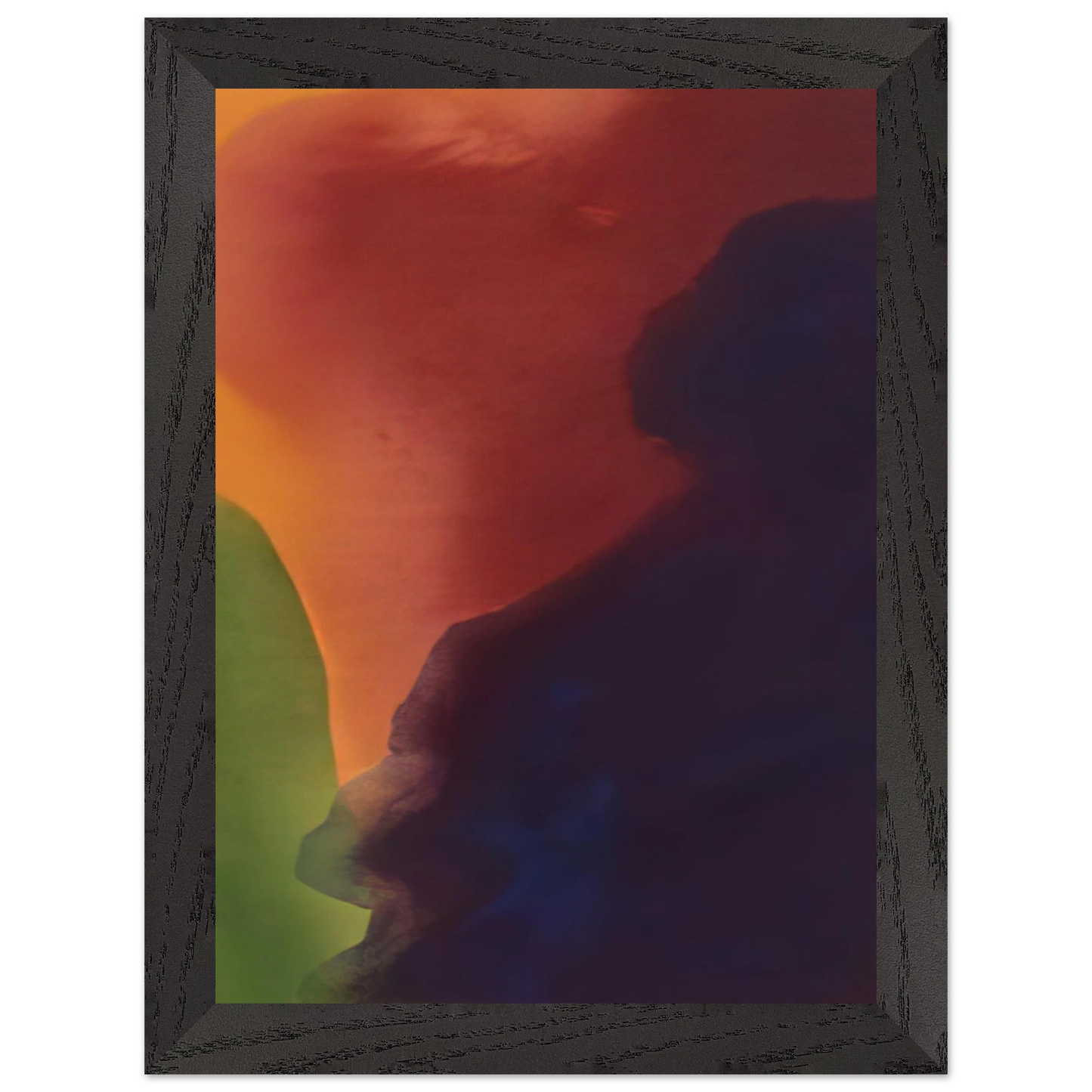 Helen Frankenthaler - Blue Atmosphere III - 1963 Wall art - 15x20 cm / 6x8 inches - Premium Wooden Framed Poster With Fine Art Paper-canvas - Wood frame