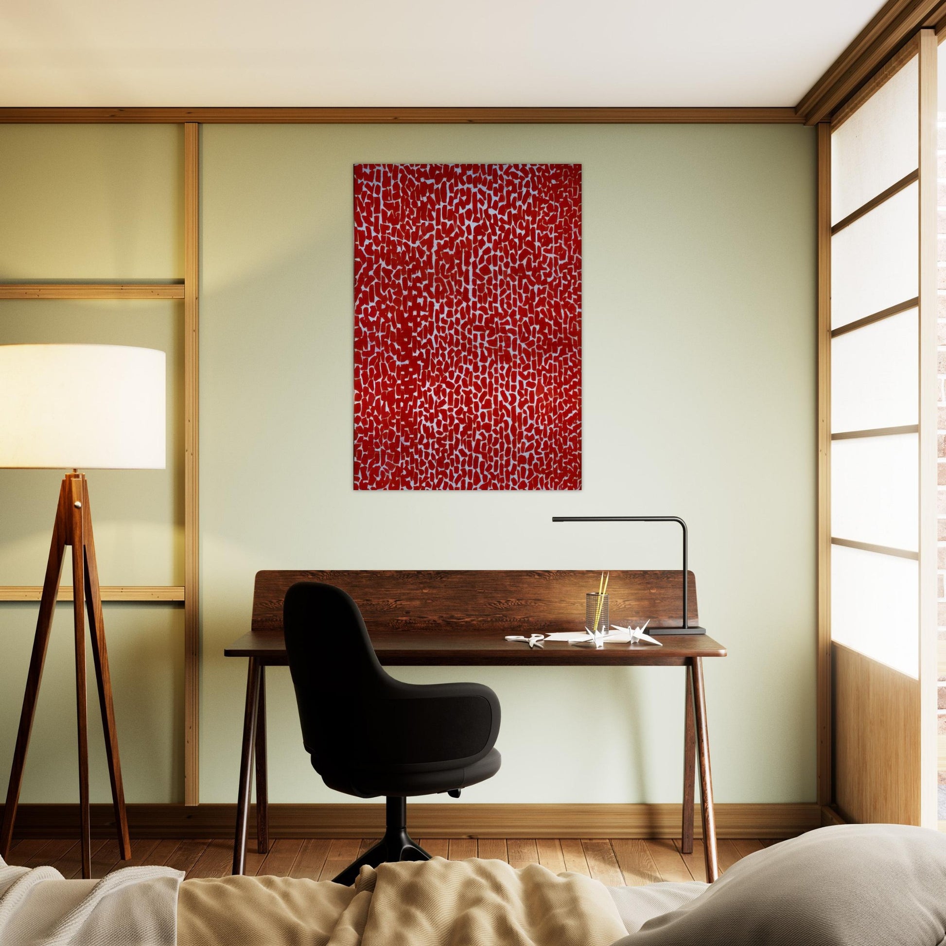 RED ROSE CANTATA 1973 - Alma Woodsey Thomas Brushed Aluminum Print - 70x100 cm / 28x40 inches | Alma Woodsey Thomas Aluminum Print | Alma Woodsey Thomas Prints