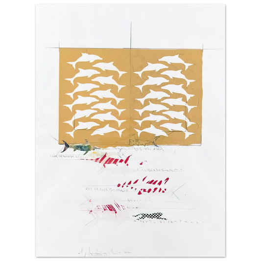 Alighiero Boetti - FANNO CINQUE 1988  75x100 cm / 30x40inches Fine Art Poster
