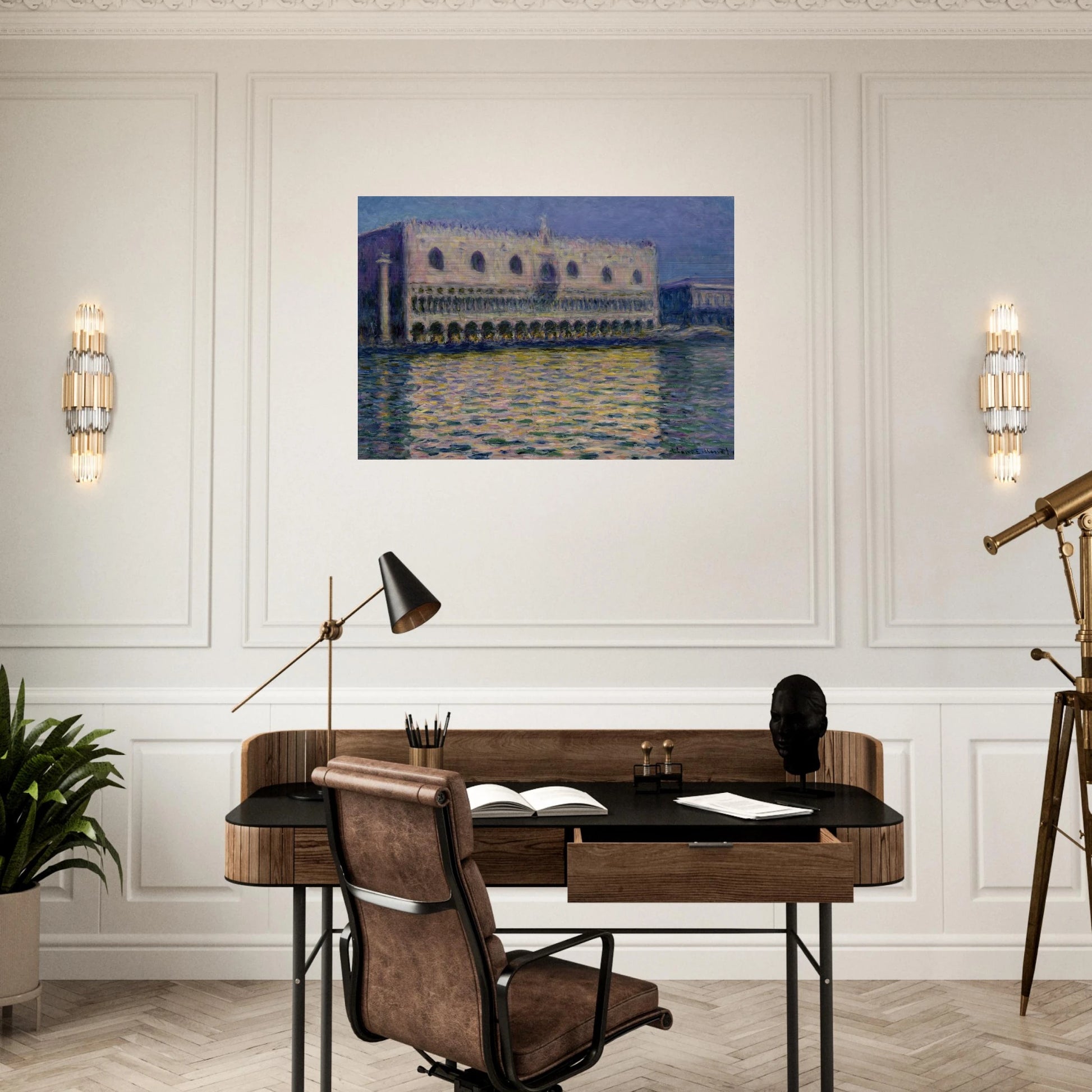The Palazzo Ducale - claude monet Brushed Aluminum Print - 70x100 cm / 28x40 inches | claude monet Aluminum Print | claude monet Prints