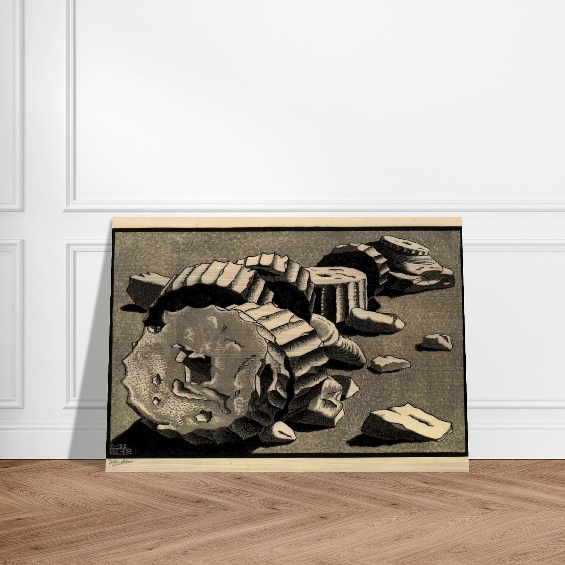 SELINUNTE SICILY OCTOBER 1935 1935 - MC Escher Brushed Aluminum Print - 70x100 cm / 28x40 inches | MC Escher Aluminum Print | MC Escher Prints