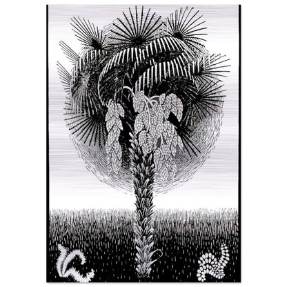 PALM TREE - MC Escher Brushed Aluminum Print - 70x100 cm / 28x40 inches | MC Escher Aluminum Print | MC Escher Prints