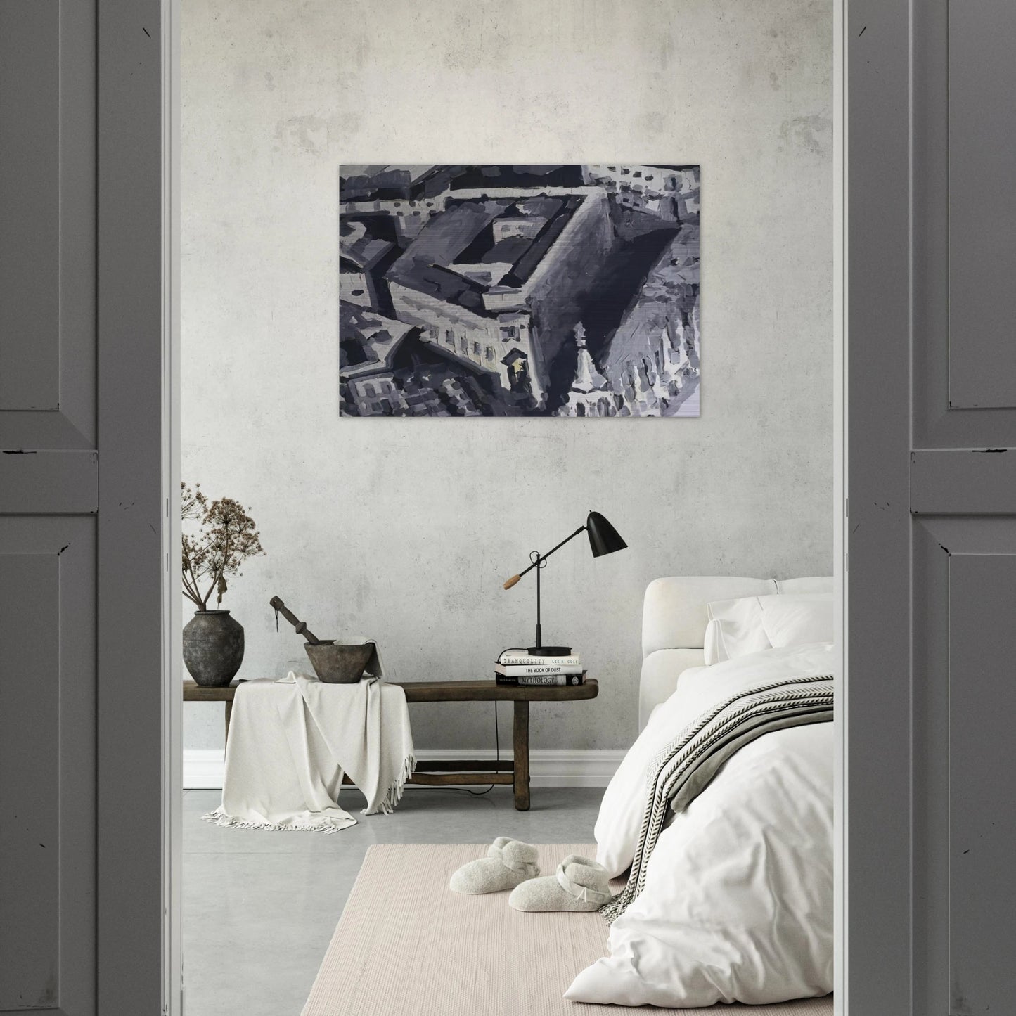 TOWNSCAPE M2 1968 - Gerhard Richter Brushed Aluminum Print - 70x100 cm / 28x40 inches | Gerhard Richter Aluminum Print | Gerhard Richter Prints