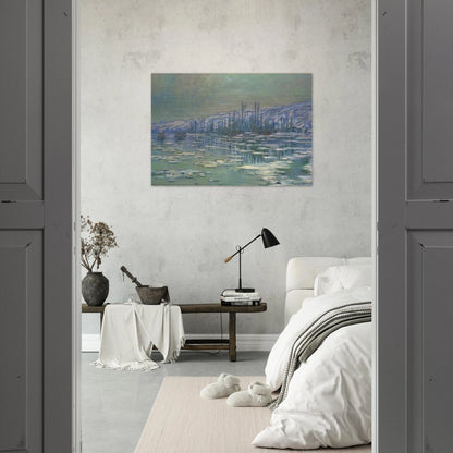 Ice Floes on Siene - claude monet Brushed Aluminum Print - 70x100 cm / 28x40 inches | claude monet Aluminum Print | claude monet Prints