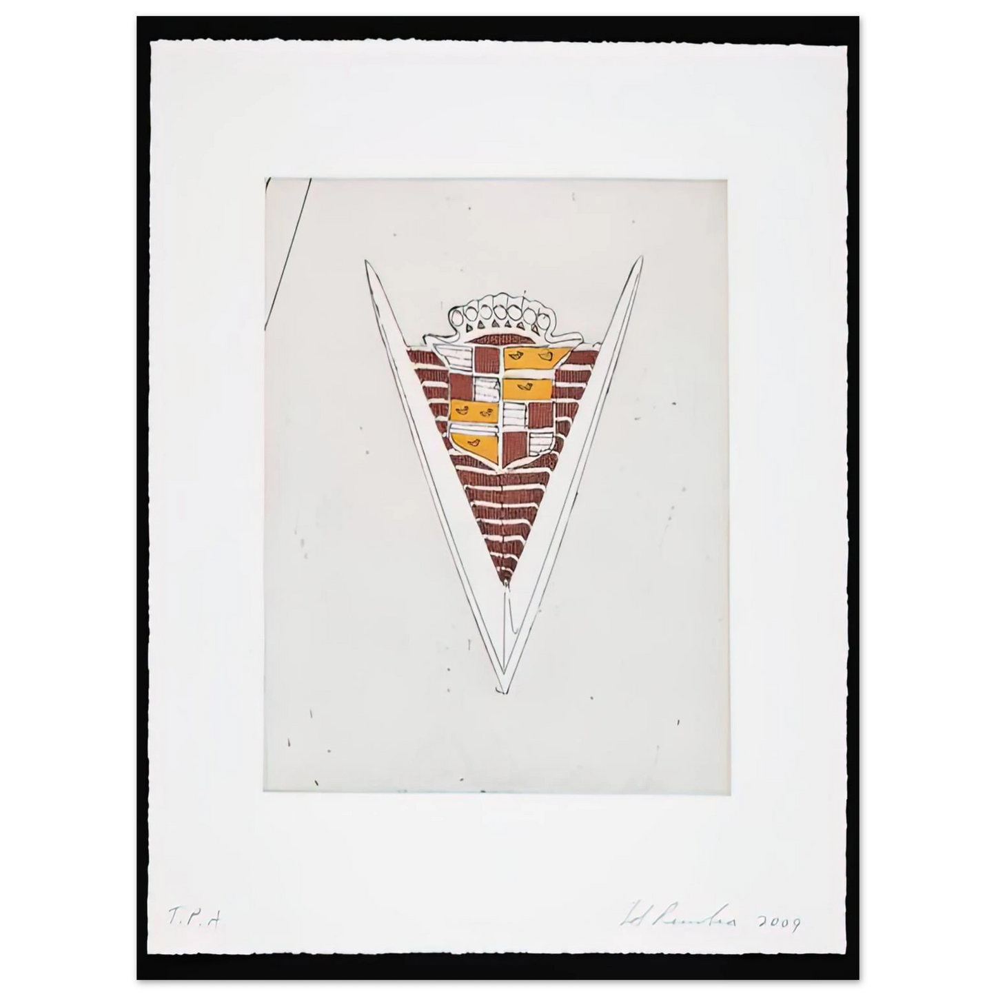 Edward Ruscha - CADILLAC MOTOR CITY SERIES 2009  75x100 cm / 30x40inches Fine Art Poster