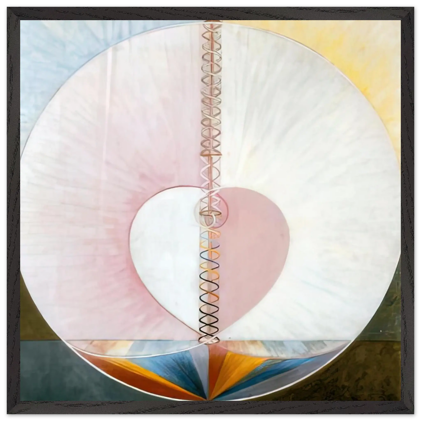 Hilma af Klint - WHAT A HUMAN BEING IS 1910 Wall art - 30x40 cm / 12x16 Inches - Premium Wooden Framed Poster With Fine Art Paper - Wood frame