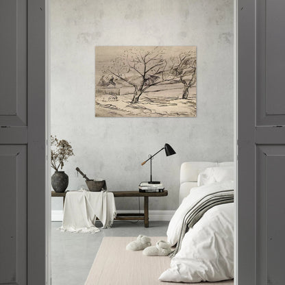 Two Trees - Vincent van Gogh Brushed Aluminum Print - 70x100 cm / 28x40 inches | Vincent van Gogh Aluminum Print | Vincent van Gogh Prints