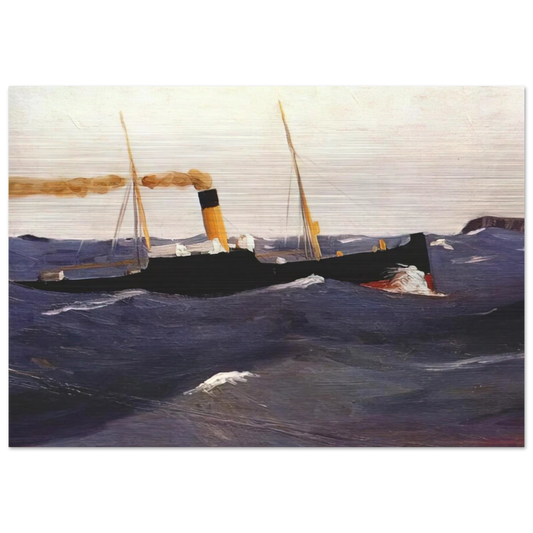 Tramp Steamer - Edward Hopper Brushed Aluminum Print - 70x100 cm / 28x40 inches | Edward Hopper Aluminum Print | Edward Hopper Prints