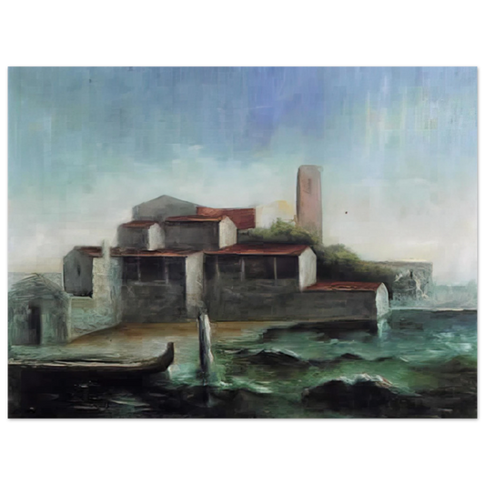 Carlo Carra - LO SQUERO DI SAN TROVASO 1938  75x100 cm / 30x40inches Fine Art Poster