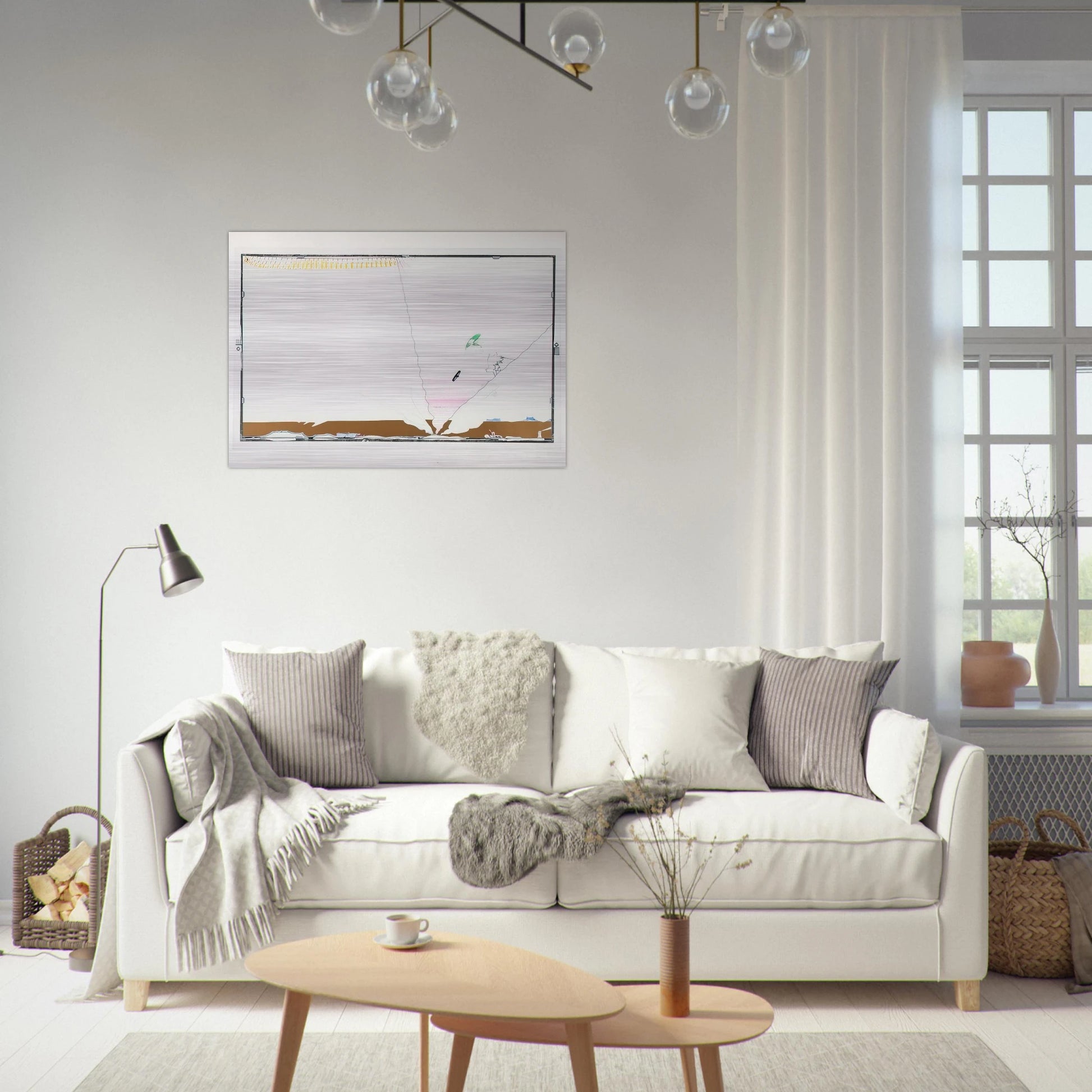Sea Behind Battle of Iceland Glass - 1970 - Dieter Roth Brushed Aluminum Print - 70x100 cm / 28x40 inches | Dieter Roth Aluminum Print | Dieter Roth Prints