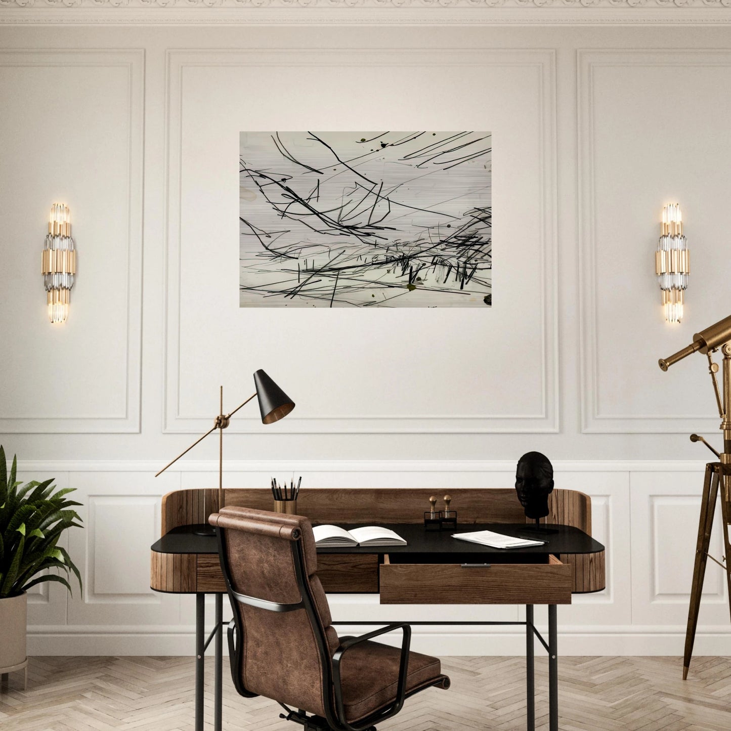 WORKING DRAWING FOR PRIMROSE HILL - Frank Auerbach Brushed Aluminum Print - 70x100 cm / 28x40 inches | Frank Auerbach Aluminum Print | Frank Auerbach Prints