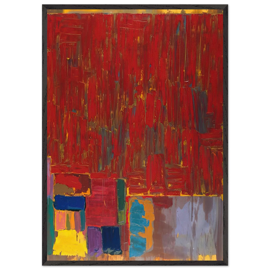 Saracen - 1977 - John Hoyland 70x100 cm / 28x40 inches Framed Art Print – Black Wooden Frame