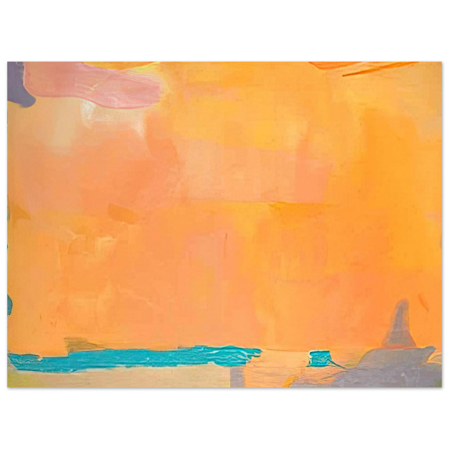 Helen Frankenthaler - Royal Fireworks - 1975 Wall art - 27x35 cm / 11x14 inches - Premium Wooden Framed Poster With Fine Art Paper-canvas - Wood frame